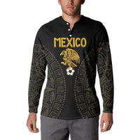 Mexico Football Custom Button Sweatshirt Viva Mexicana Aztec Inspired