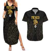Mexico Football Custom Couples Matching Summer Maxi Dress and Hawaiian Shirt Viva Mexicana Aztec Inspired