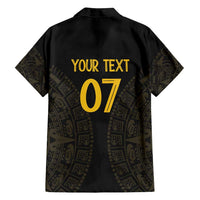 Mexico Football Custom Family Matching Long Sleeve Bodycon Dress and Hawaiian Shirt Viva Mexicana Aztec Inspired