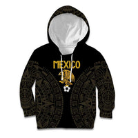 Mexico Football Custom Kid Hoodie Viva Mexicana Aztec Inspired