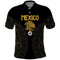 Mexico Football Custom Polo Shirt Viva Mexicana Aztec Inspired
