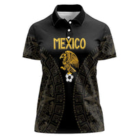 Mexico Football Custom Women Polo Shirt Viva Mexicana Aztec Inspired