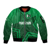 Pakistan Cricket World Cup 2024 Sleeve Zip Bomber Jacket Star Jersey Inspired - Wonder Print Shop