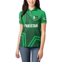Pakistan Cricket World Cup 2024 Women Polo Shirt Star Jersey Inspired - Wonder Print Shop