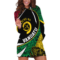 Personalised Vanuatu Hoodie Dress Independence Day Yumi 43 - Wonder Print Shop