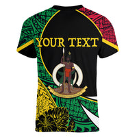 Personalised Vanuatu Women V Neck T Shirt Independence Day Yumi 43 - Wonder Print Shop
