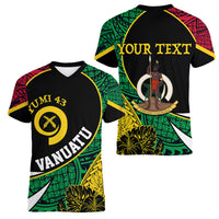 Personalised Vanuatu Women V Neck T Shirt Independence Day Yumi 43 - Wonder Print Shop