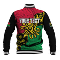 Personalised Vanuatu Baseball Jacket Mix Aboriginal Dot Art LT7 - Wonder Print Shop