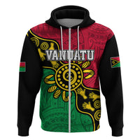 Personalised Vanuatu Hoodie Mix Aboriginal Dot Art - Wonder Print Shop