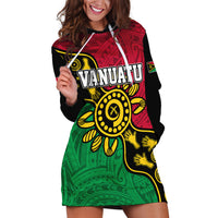 Personalised Vanuatu Hoodie Dress Mix Aboriginal Dot Art - Wonder Print Shop