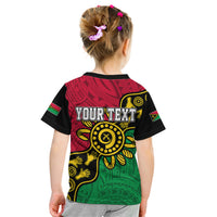 Personalised Vanuatu Kid T Shirt Mix Aboriginal Dot Art - Wonder Print Shop