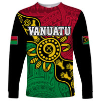 Personalised Vanuatu Long Sleeve Shirt Mix Aboriginal Dot Art - Wonder Print Shop