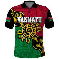 Personalised Vanuatu Polo Shirt Mix Aboriginal Dot Art - Wonder Print Shop