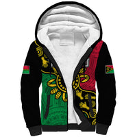 Personalised Vanuatu Sherpa Hoodie Mix Aboriginal Dot Art - Wonder Print Shop