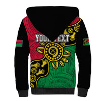 Personalised Vanuatu Sherpa Hoodie Mix Aboriginal Dot Art - Wonder Print Shop