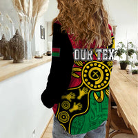 Personalised Vanuatu Women Casual Shirt Mix Aboriginal Dot Art - Wonder Print Shop