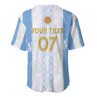 Argentina Football Custom Baseball Jersey 2024 Albiceleste Grunge LT7 - Wonder Print Shop
