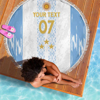 Argentina Football Custom Beach Blanket 2024 Albiceleste Grunge LT7 - Wonder Print Shop