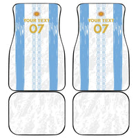 Argentina Football Custom Car Mats 2024 Albiceleste Grunge LT7 - Wonder Print Shop