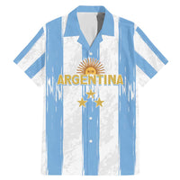 Argentina Football Custom Family Matching Mermaid Dress and Hawaiian Shirt 2024 Albiceleste Grunge LT7 - Wonder Print Shop