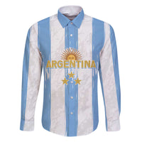 Argentina Football Custom Family Matching Puletasi and Hawaiian Shirt 2024 Albiceleste Grunge - Wonder Print Shop