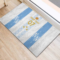 Argentina Football Custom Rubber Doormat 2024 Albiceleste Grunge - Wonder Print Shop