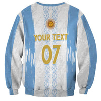 Argentina Football Custom Sweatshirt 2024 Albiceleste Grunge - Wonder Print Shop