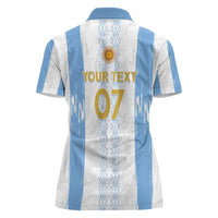 Argentina Football Custom Women Polo Shirt 2024 Albiceleste Grunge - Wonder Print Shop