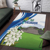 El Salvador Tazumal Area Rug Flor de Izote with Torogoz Bird - Wonder Print Shop