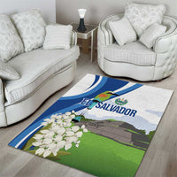 El Salvador Tazumal Area Rug Flor de Izote with Torogoz Bird - Wonder Print Shop