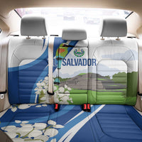 El Salvador Tazumal Back Car Seat Cover Flor de Izote with Torogoz Bird - Wonder Print Shop