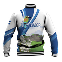 El Salvador Tazumal Baseball Jacket Flor de Izote with Torogoz Bird - Wonder Print Shop