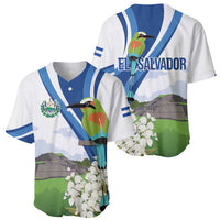 El Salvador Tazumal Baseball Jersey Flor de Izote with Torogoz Bird - Wonder Print Shop