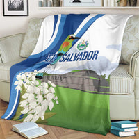 El Salvador Tazumal Blanket Flor de Izote with Torogoz Bird - Wonder Print Shop