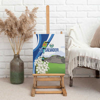 El Salvador Tazumal Canvas Wall Art Flor de Izote with Torogoz Bird - Wonder Print Shop