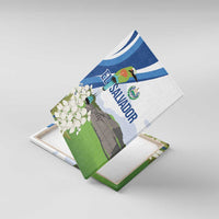 El Salvador Tazumal Canvas Wall Art Flor de Izote with Torogoz Bird - Wonder Print Shop