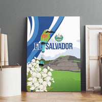 El Salvador Tazumal Canvas Wall Art Flor de Izote with Torogoz Bird - Wonder Print Shop