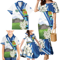 El Salvador Tazumal Family Matching Mermaid Dress and Hawaiian Shirt Flor de Izote with Torogoz Bird - Wonder Print Shop