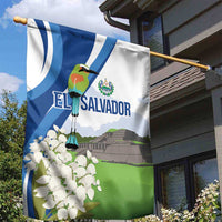El Salvador Tazumal Garden Flag Flor de Izote with Torogoz Bird - Wonder Print Shop