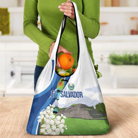 El Salvador Tazumal Grocery Bag Flor de Izote with Torogoz Bird - Wonder Print Shop