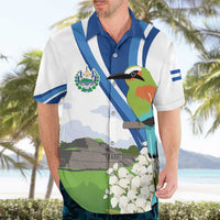 El Salvador Tazumal Hawaiian Shirt Flor de Izote with Torogoz Bird - Wonder Print Shop