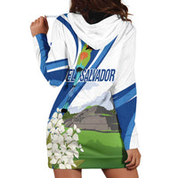 El Salvador Tazumal Hoodie Dress Flor de Izote with Torogoz Bird - Wonder Print Shop