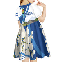 El Salvador Tazumal Kid Short Sleeve Dress Flor de Izote with Torogoz Bird - Wonder Print Shop