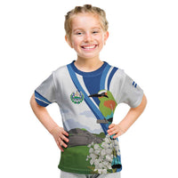 El Salvador Tazumal Kid T Shirt Flor de Izote with Torogoz Bird - Wonder Print Shop