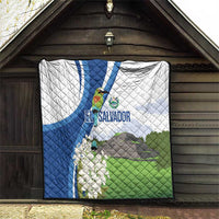 El Salvador Tazumal Quilt Flor de Izote with Torogoz Bird - Wonder Print Shop