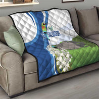 El Salvador Tazumal Quilt Flor de Izote with Torogoz Bird - Wonder Print Shop