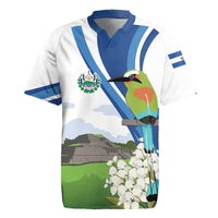 El Salvador Tazumal Rugby Jersey Flor de Izote with Torogoz Bird - Wonder Print Shop