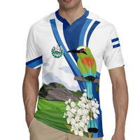 El Salvador Tazumal Rugby Jersey Flor de Izote with Torogoz Bird - Wonder Print Shop
