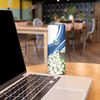 El Salvador Tazumal Skinny Tumbler Flor de Izote with Torogoz Bird - Wonder Print Shop