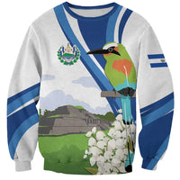 El Salvador Tazumal Sweatshirt Flor de Izote with Torogoz Bird - Wonder Print Shop